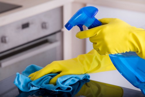 Local technician carrying out targeted stain removal in SW10