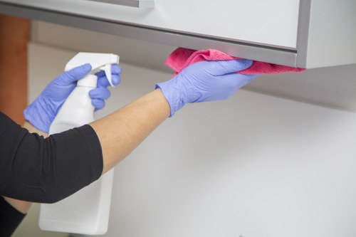Professional cleaning of reception and office surfaces in SW10