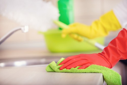 Deep cleaning and maintenance of a commercial hard floor in SW10